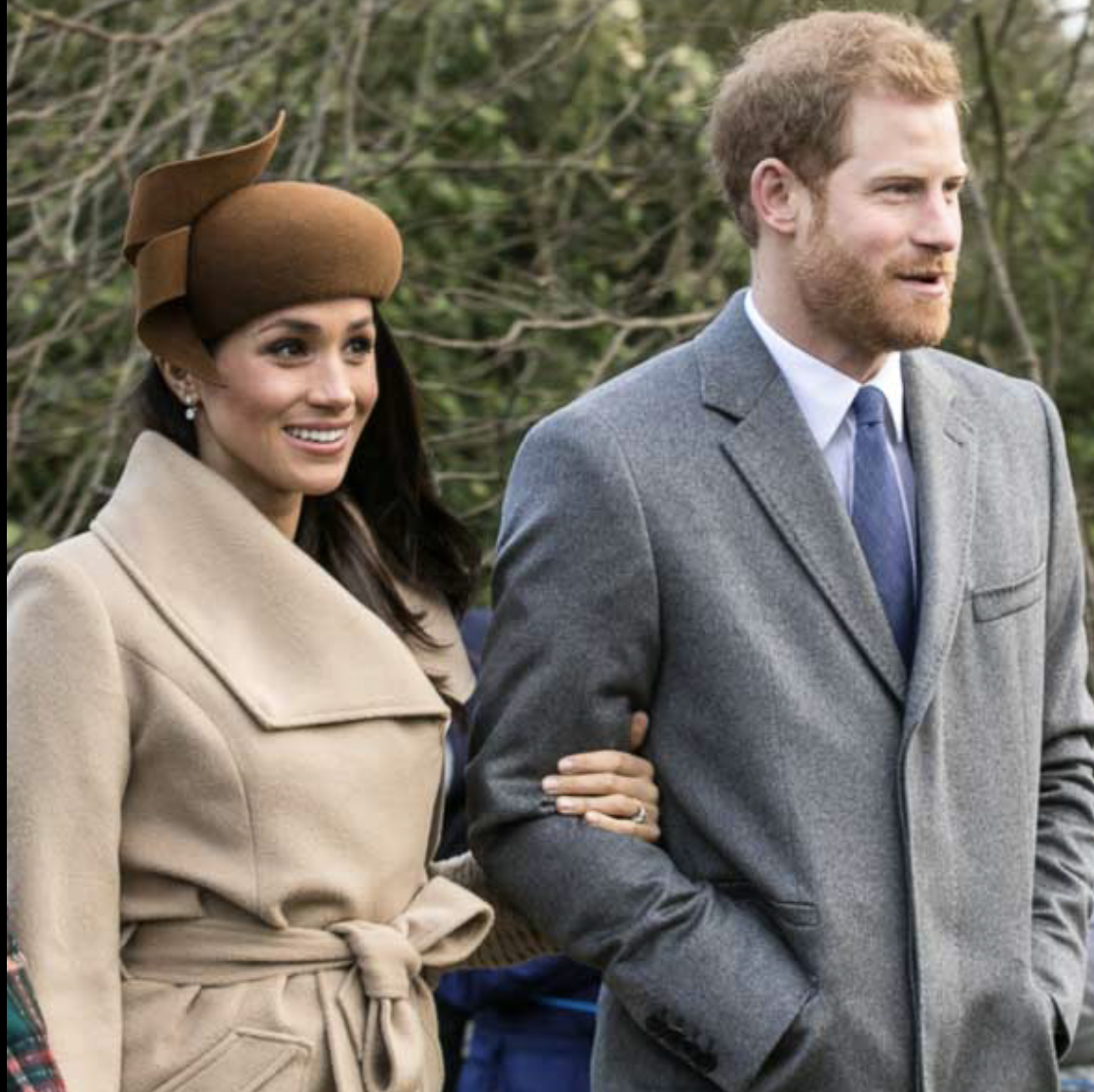 Meghan Markle und Prinz Harry Arm in Arm lchelnd