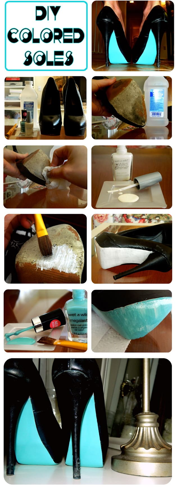 Easy And Clever DIY Projects: Colored Soles 