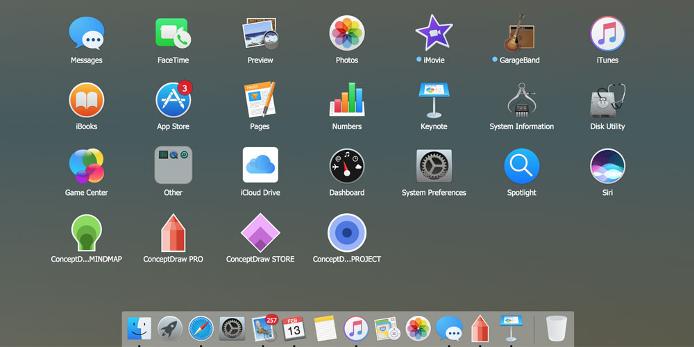 Mac OS interface