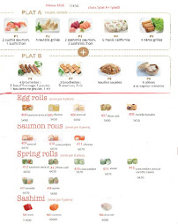 Restaurant kakyoshi à Albert (la carte)