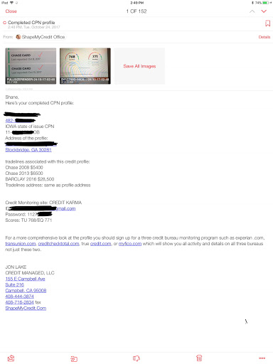 Credit Counseling Service «ShapeMyCredit - CPN Number, SCN Number & Tradelines», reviews and photos