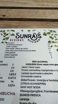 Sunrays kitchen à Lagos menu