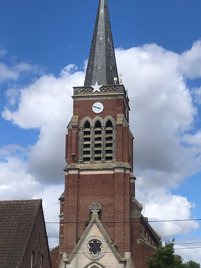 Église catholique Saint-Omer à Calonne-sur-la-Lys et son Cimetière