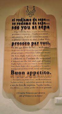 Menu du SEPA à Venice