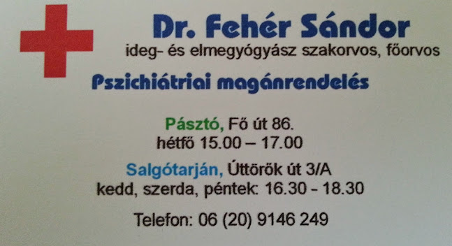 Dr. Fehér Sándor József - Pszichiáter - Salgótarján