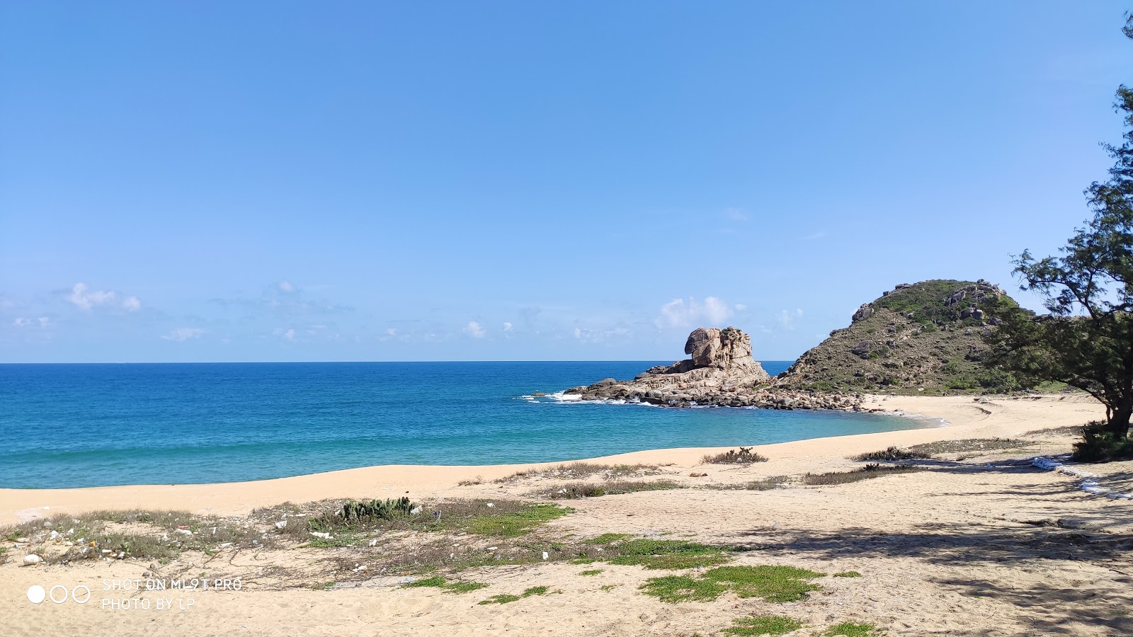 Φωτογραφία του Hoc Mo Beach με μπεζ άμμος επιφάνεια