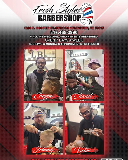 Barber Shop «Fresh Styles Barbershop», reviews and photos, 3200 S Cooper St #112, Arlington, TX 76015, USA