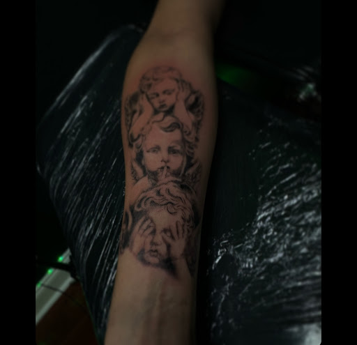 Explore ghetto gangster chicano tattoo sleeve ideas, creative tattoo ideas in Asheville, available at Alday Art Studio