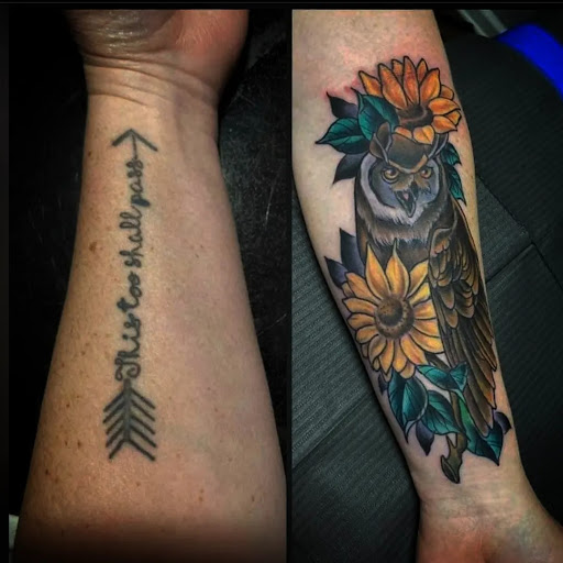 Explore witchcraft tattoo ideas, creative tattoo ideas in Butler, available at Red Spade tattoo