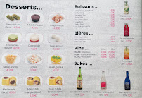Restaurant de sushis Sushi Muraguchi à Paris (la carte)