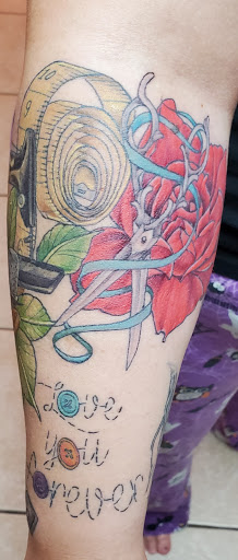 Explore flower half sleeve tattoo ideas, creative tattoo ideas in Granbury, available at Trewink Tattoo