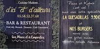D'ici & D'ailleurs cuisine du monde à Mont-de-Marsan menu