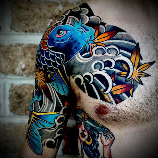 Explore mandalorian tattoo ideas, creative tattoo ideas in Virginia Beach, available at Salt Water Tattoo