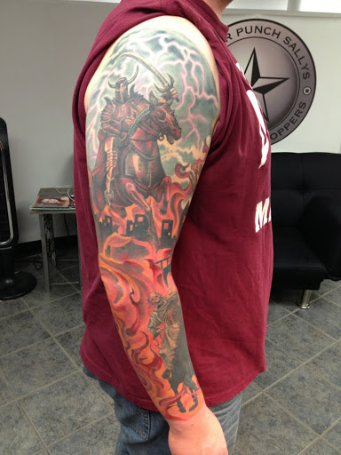 Explore cat and dog tattoo ideas, creative tattoo ideas in Des Moines, available at Skin Kitchen Tattoo