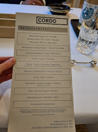 Restaurant de poisson CORDO à Berlin (le menu)
