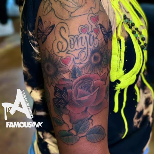 Explore angel number 444 tattoo ideas, creative tattoo ideas in Hammond, available at Famous Ink, Inc.