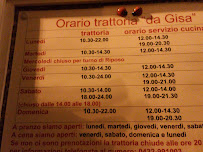 Trattoria Da Gisa à Chiopris menu