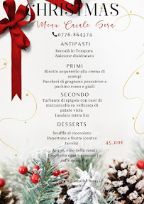 Menu du Agriturismo Casale Sera à Collefontana-Fontana Liri Inferiore