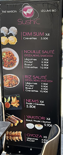 Sushic à Paris menu