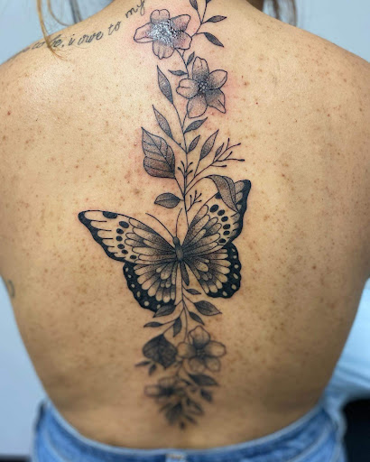 Explore lil peep tattoos ideas, creative tattoo ideas in Easley, available at Peach Pit Tattoo