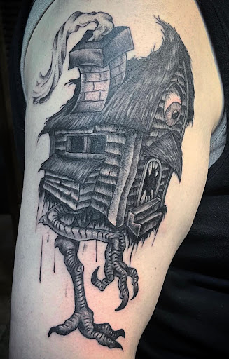 Explore dotwork tattoo ideas, creative tattoo ideas in Grand Island, available at The Shaded Dahlia Piercing & Tattoo Parlor