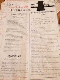 The Brooklyn Pizzeria à Paris menu