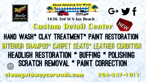 Car Wash «Clean Getaway Car Wash & Detail Center», reviews and photos, 1636 3rd St S, Jacksonville Beach, FL 32250, USA