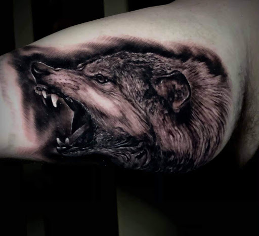 Explore tattoo arm placement ideas, creative tattoo ideas in North Berwick, available at Skull and Snake Tattoo Studio Art Gallery