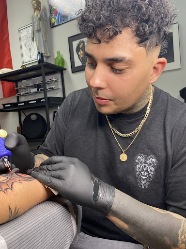 Explore checkered flag tattoo ideas, creative tattoo ideas in Elkview, available at Andy Electric Tattoos