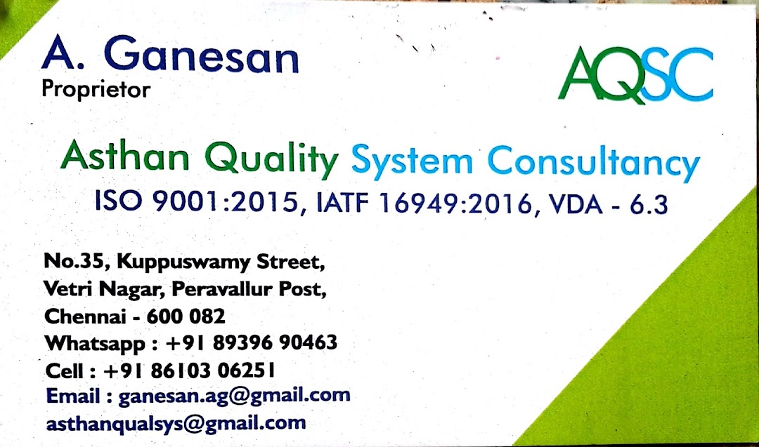 ISO CONSULTANCY -ASTHAN QUALITY