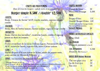 Menu du Master of Burger food truck à Coutras