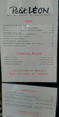Restaurant français Chez Léon à Paris (la carte)