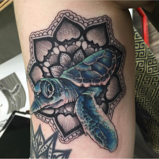 Explore geology tattoo ideas, creative tattoo ideas in Campbellsville, available at Green River Tattoo Company