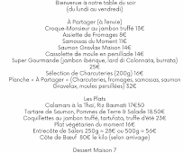 Menu / carte de Restaurant Le Cèdre à Villefranche-sur-Saône