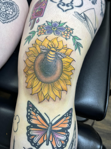 Explore route 66 tattoo ideas, creative tattoo ideas in Springfield, available at Nuclear Crayon Tattoo & Piercing