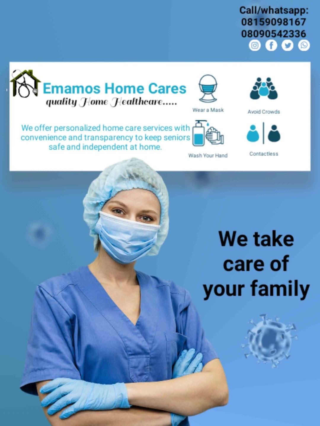 EMAMOS HOME CARES-Provide Caregivers & private Nurses