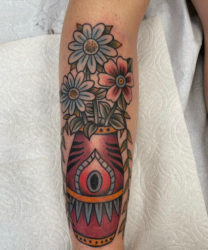 Explore chest to arm tattoo ideas, creative tattoo ideas in Albuquerque, available at Tattoo Cadre