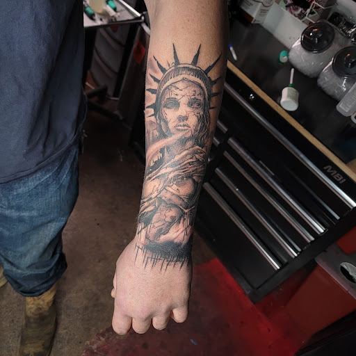 Explore sky tattoo ideas, creative tattoo ideas in Williston, available at Badlands Tattoo And Piercing