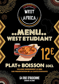 Menu / carte de West Africa à Dijon