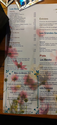 Restaurant Le Bercail à Avignon menu
