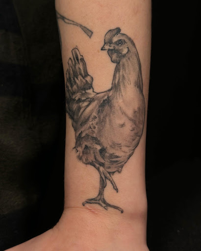 Explore lioness tattoo ideas for females, creative tattoo ideas in Eugene, available at Whiteaker Tattoo Collective