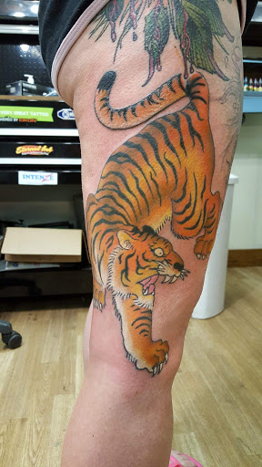 Explore head tattoo ideas for men, creative tattoo ideas in Marion, available at Eternal Art Tattooing