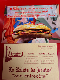 Restauration rapide La Baguette du Relais à Paris - menu / carte