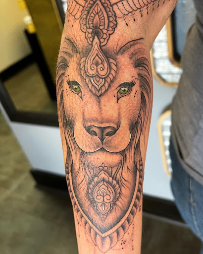 Explore shoulder scar tattoo ideas, creative tattoo ideas in Arlington, available at Rock and Rose Tattoo