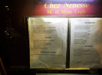 Chez Nenesse à Paris carte