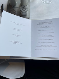 Restaurant Guy Savoy à Paris menu