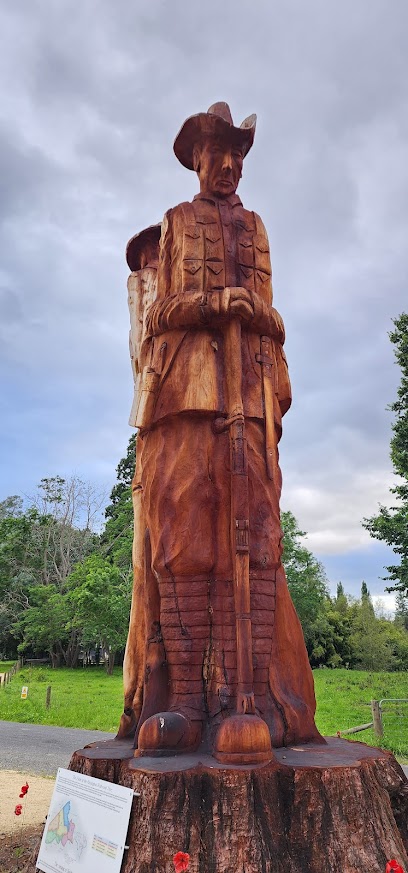 Anzac Redwood Tree Carving