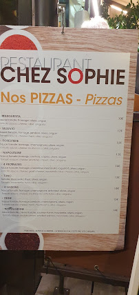 Restaurant Chez Sophie à Sainte-Maxime (la carte)
