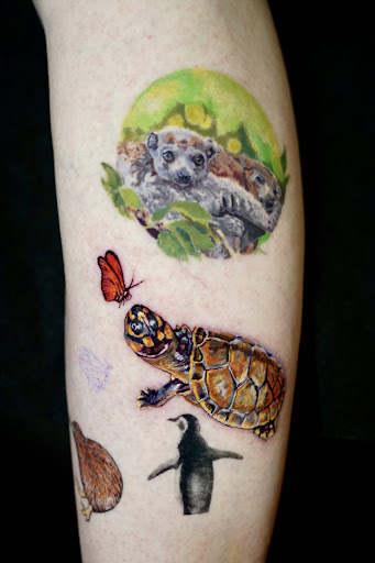 Explore heart nipple tattoo ideas, creative tattoo ideas in New York, available at L.O.V.E.machine Street Tattoo Shop