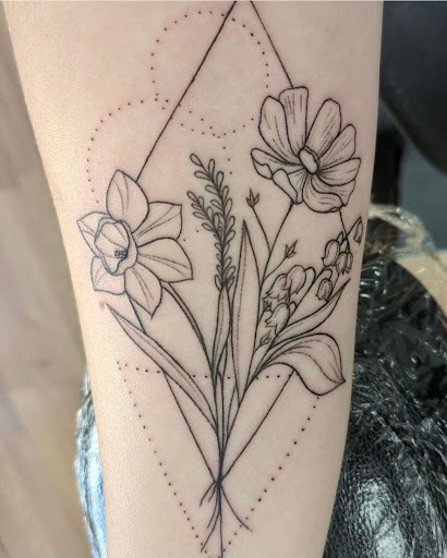 Explore tattoo placement ideas for women, creative tattoo ideas in Ambler, available at Tattoo GalaxyAmbler Piercing & Custom Tattoos